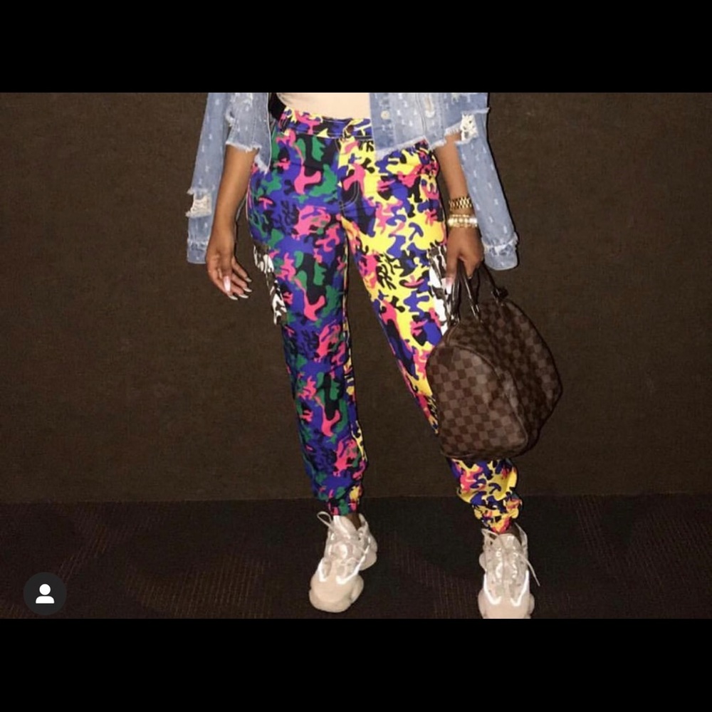 Multicolored Camo Pants
